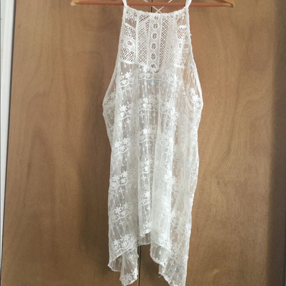 Maurice’s White Lace Top XL